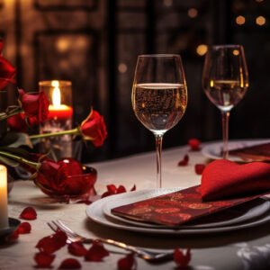 Cena romántica de celebración